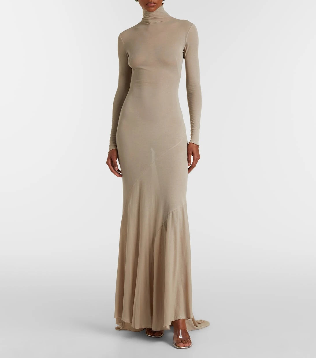 Mugler - Cotton jersey gown
