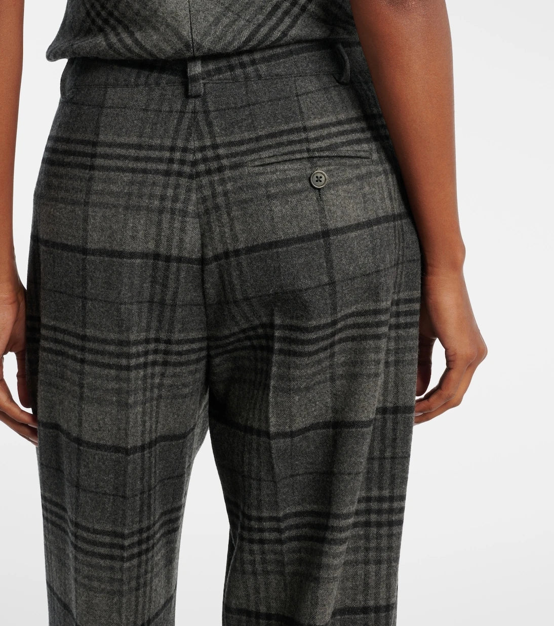 Ralph Lauren Collection - Jody checked wool wide-leg pants
