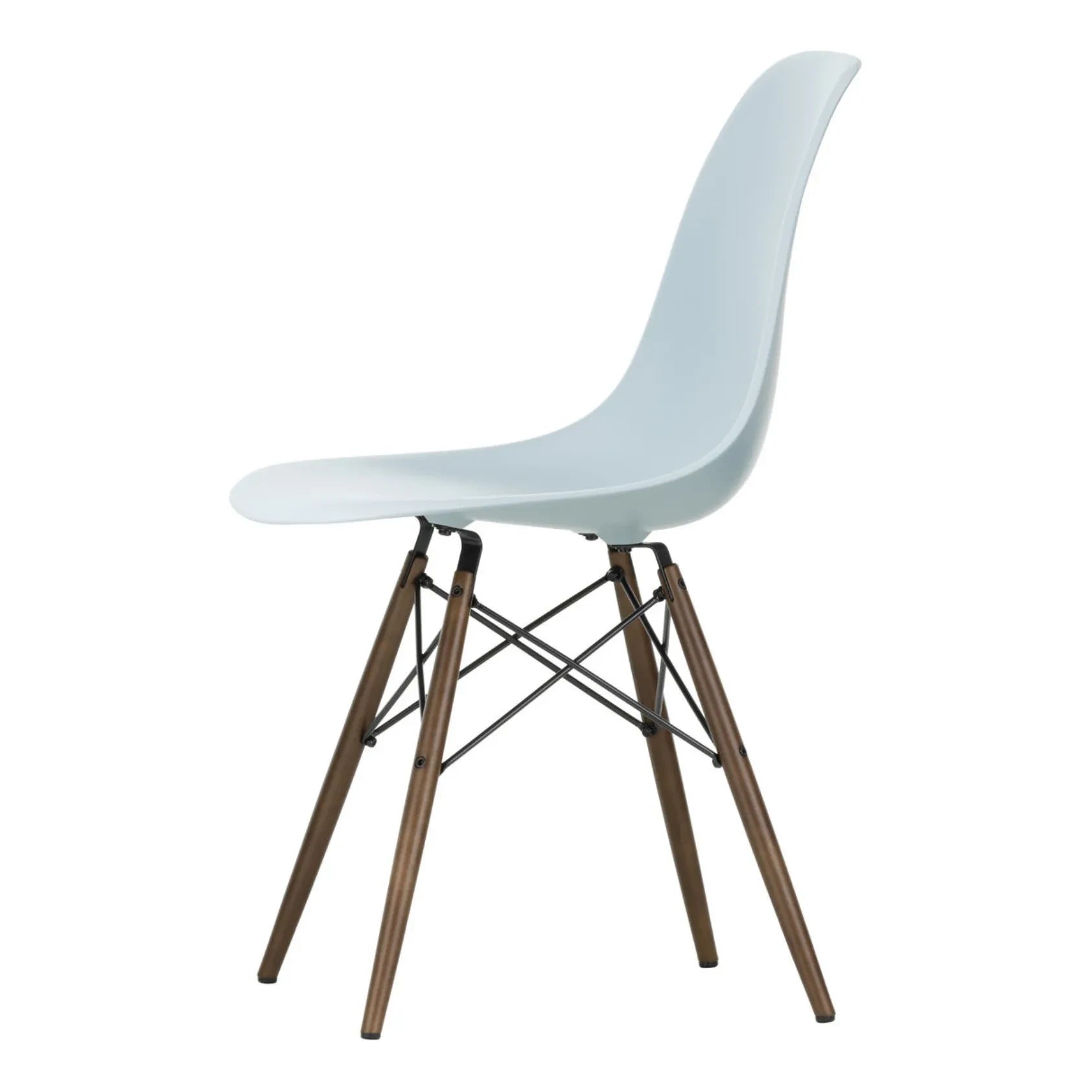 Vitra - DSW plastic chair - maple base - Charles &amp; Ray Eames | Bluish grey