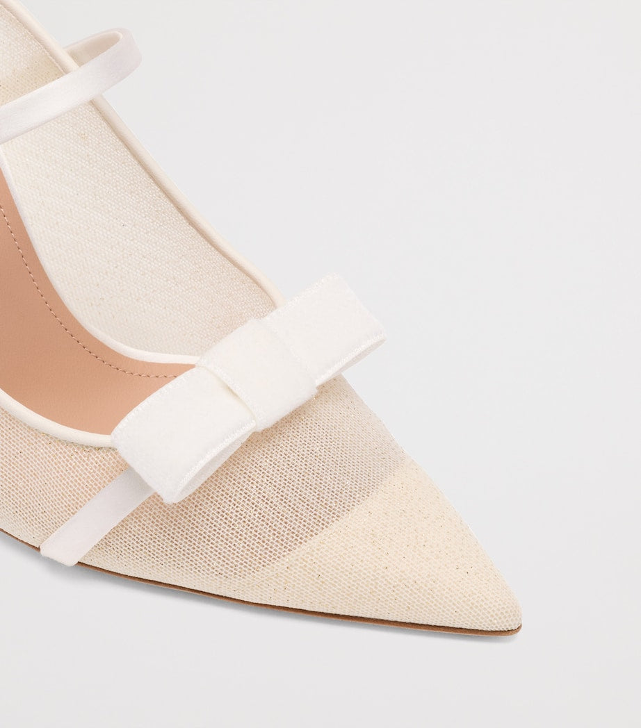 Glitter Mesh Aurora Heeled Mules 90