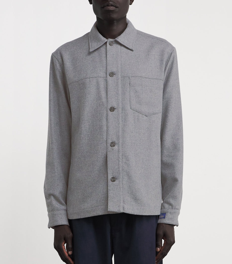 Paul & Shark Grey Wool-Cashmere Overshirt