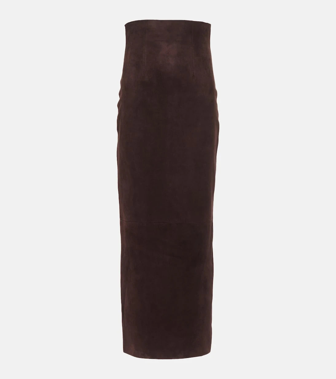 Khaite - Loxley suede pencil skirt