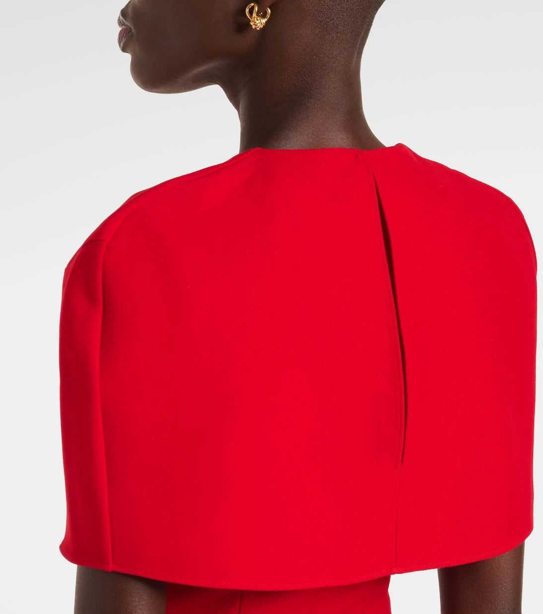 Roland Mouret - Caped crêpe midi dress