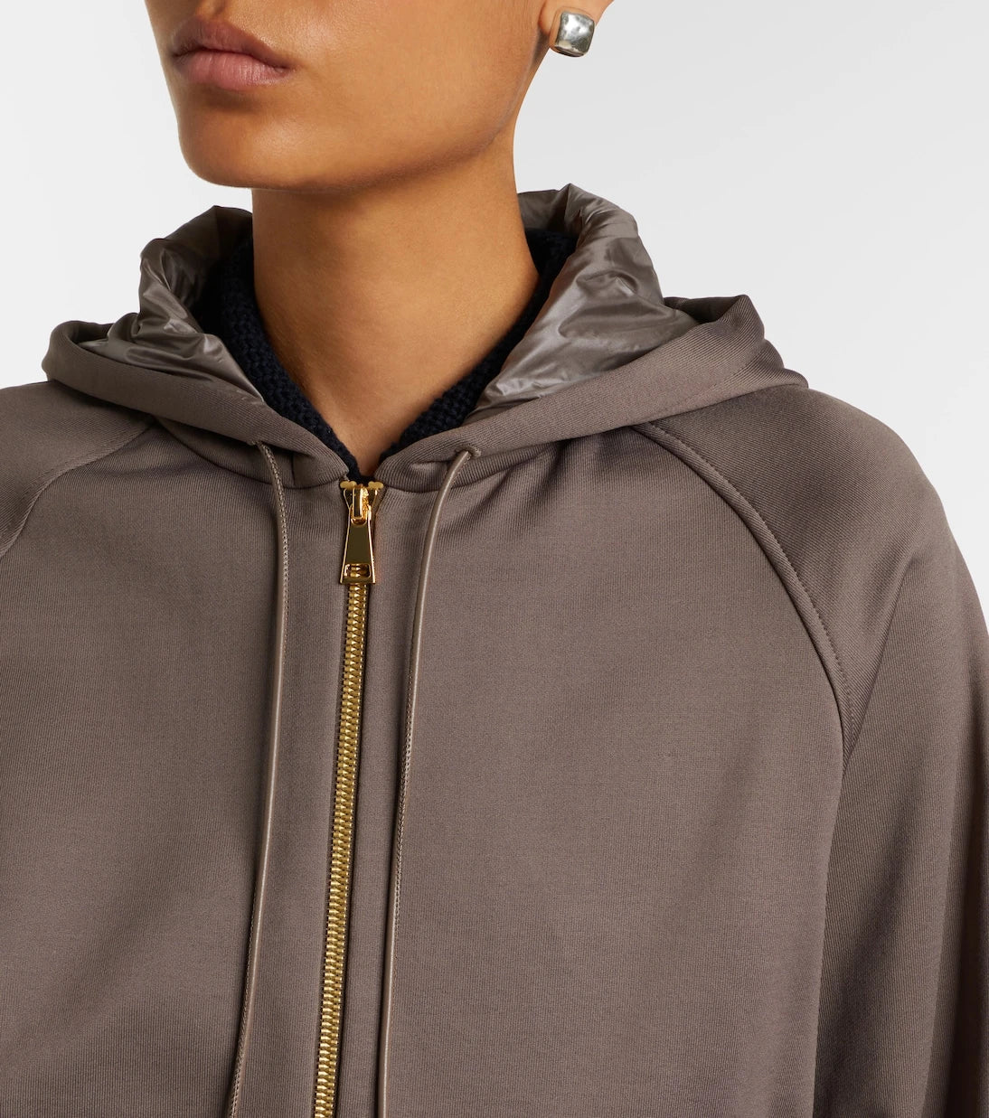 Moncler - Jersey zip-up hoodie