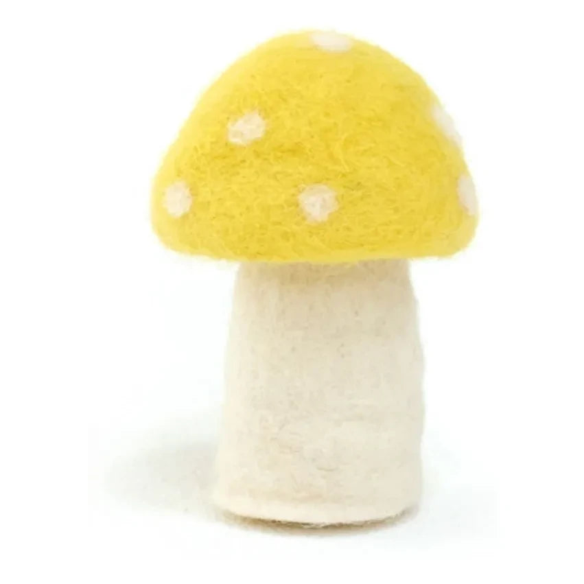 Muskhane - Dotty felt mushrooms - Set of 3 | Yellow