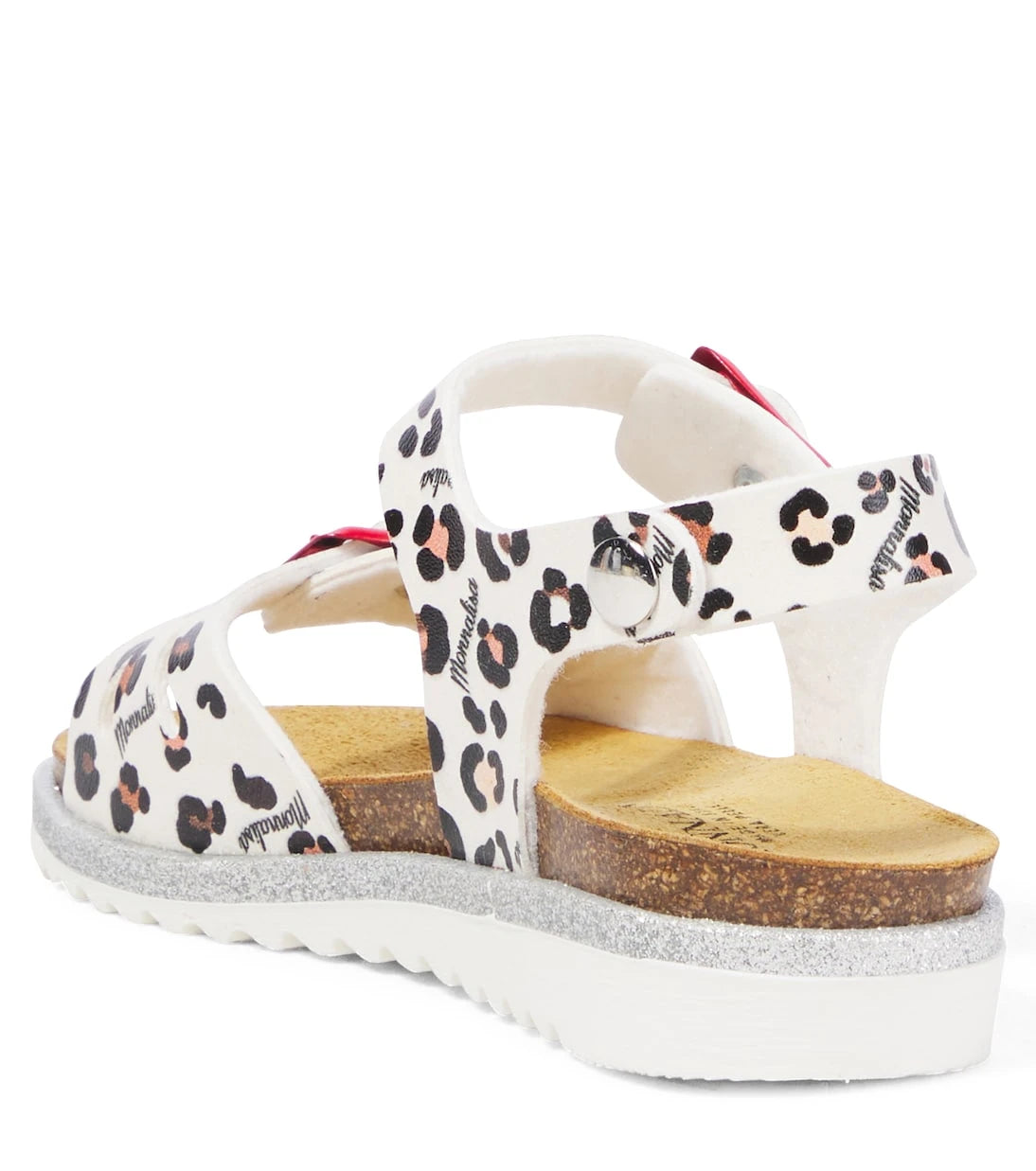 Monnalisa - Leopard-print faux leather sandals