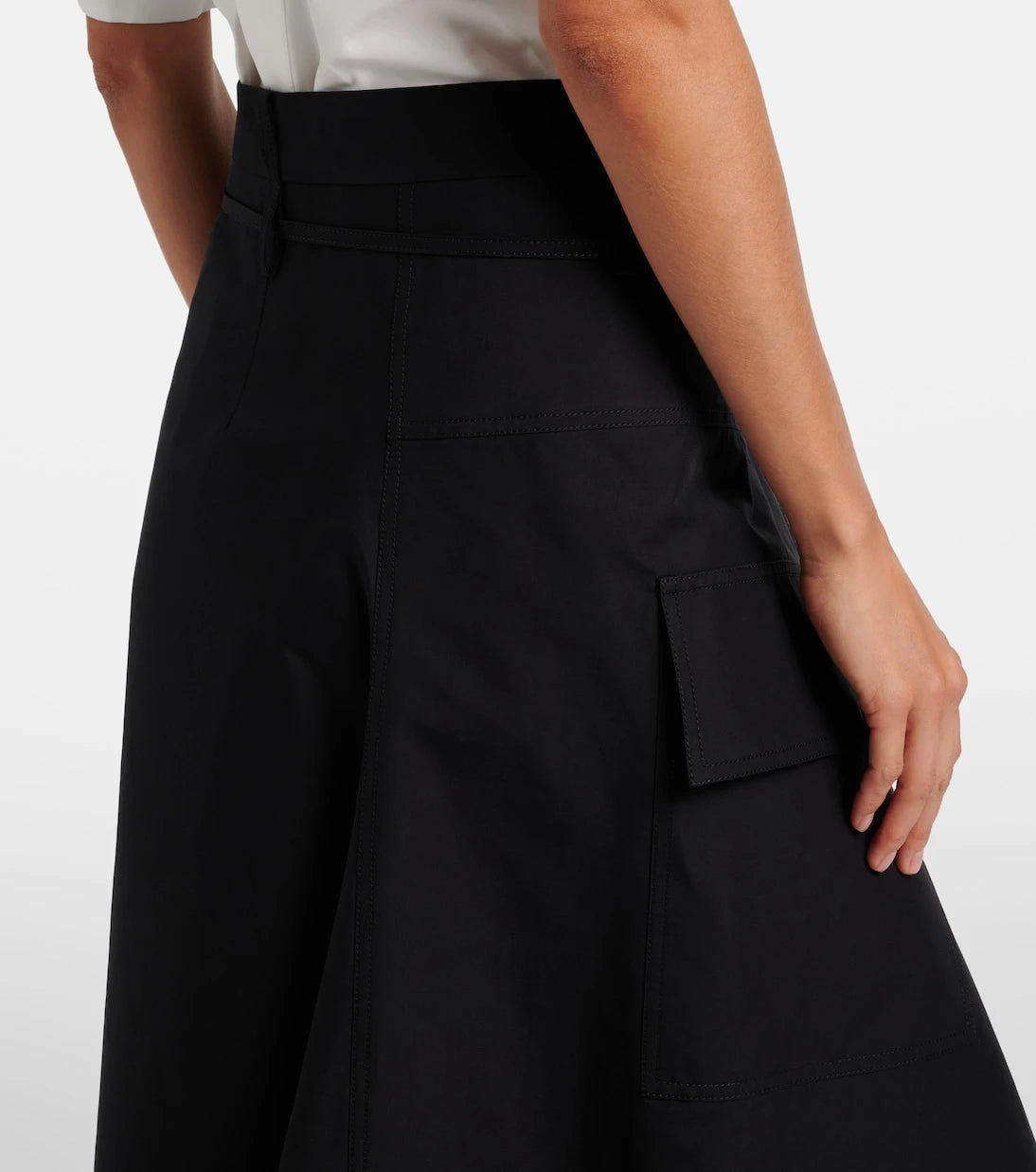 Bottega Veneta - Asymmetric cotton midi skirt