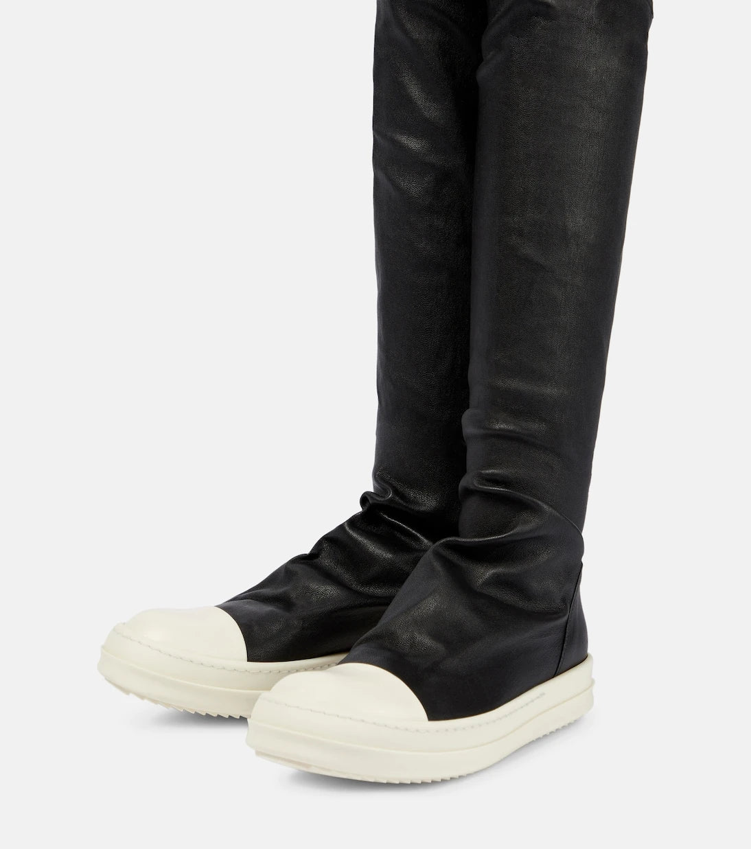 Rick Owens - Stocking over-the-knee leather boots