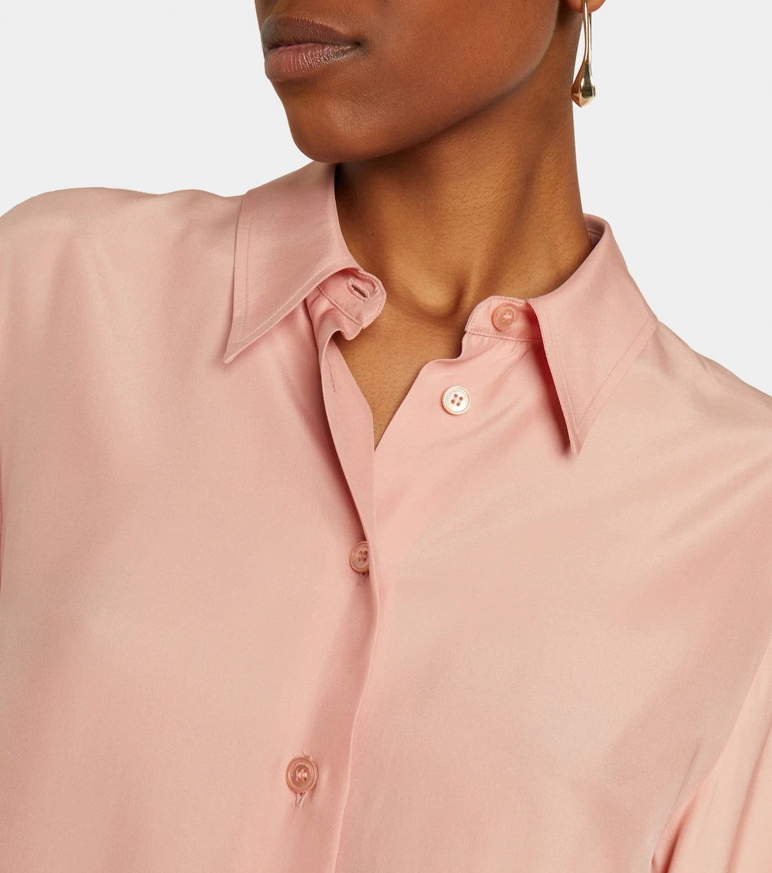 Stella McCartney - Floral lace-trimmed silk shirt