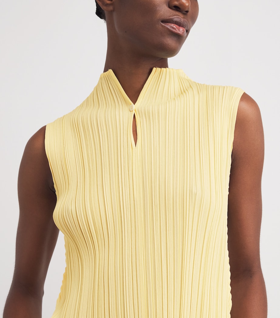 Pleats Please Issey Miyake Orange Mellow Pleats Top