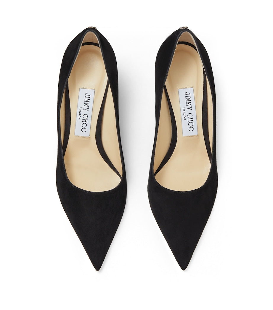 Jimmy Choo Black Love 85 Suede Pumps