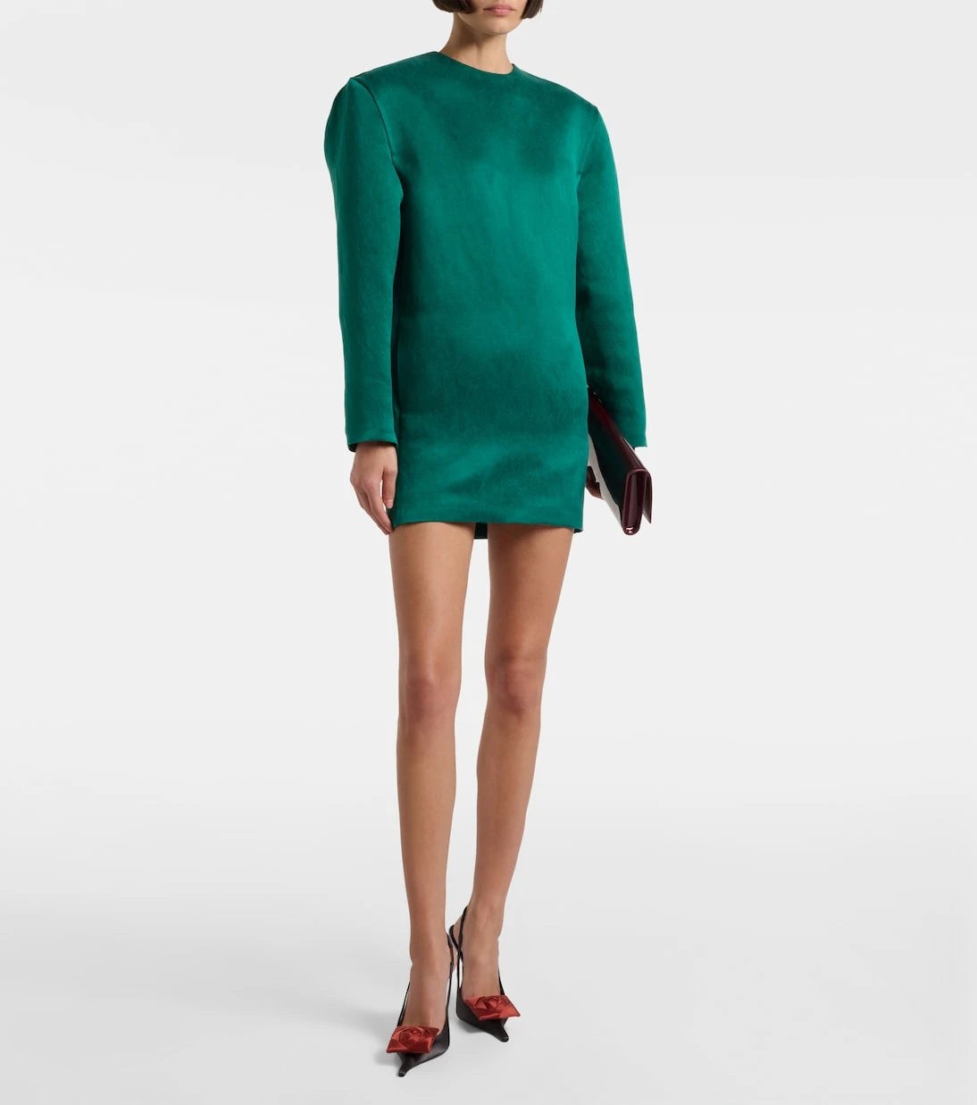 Saint Laurent - Silk satin minidress