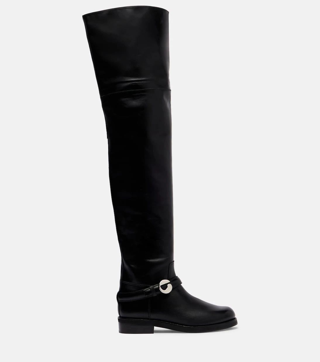 Coperni - Logo leather over-the-knee boots