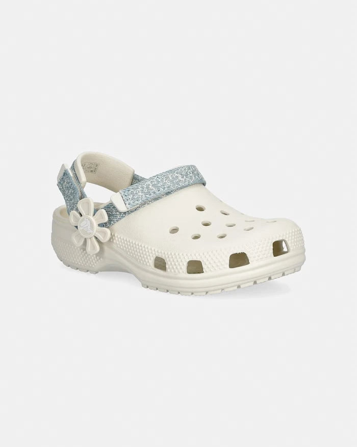Crocs çocuk terlikleri CLASSIC DNM FLWR ADJ BACKSTRAP CLOG K