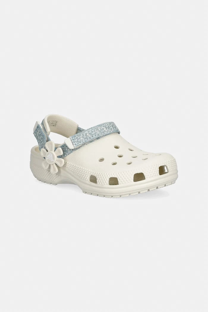 Crocs çocuk terlikleri CLASSIC DNM FLWR ADJ BACKSTRAP CLOG K
