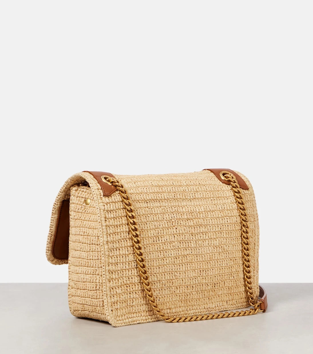 Saint Laurent - Niki Medium raffia shoulder bag