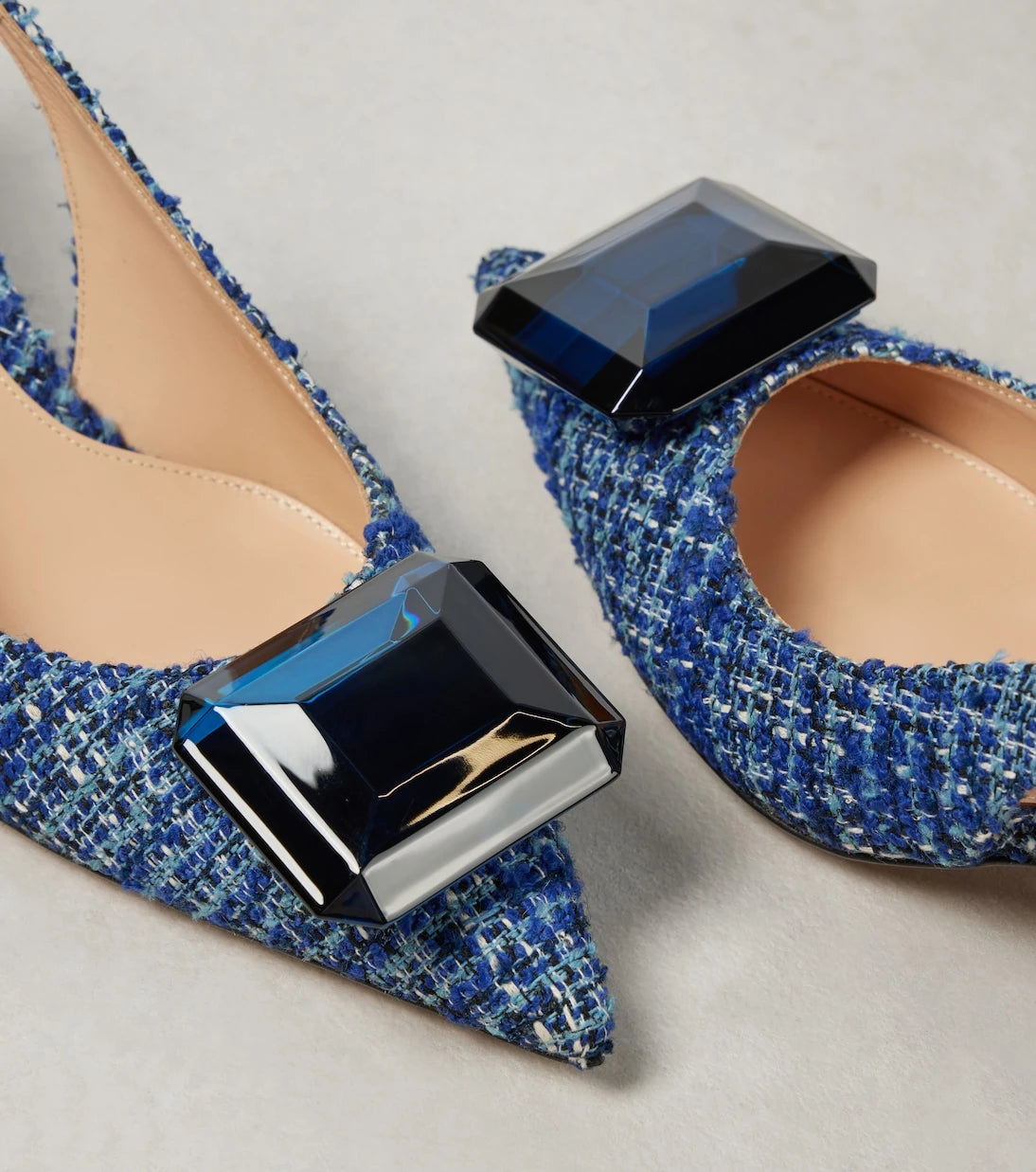 Gianvito Rossi - Jaipur 55 bouclé slingback pumps