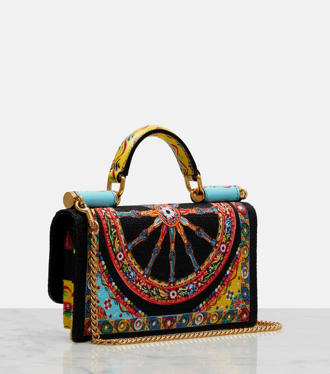 Dolce&Gabbana - Sicily Mini printed top-handle bag