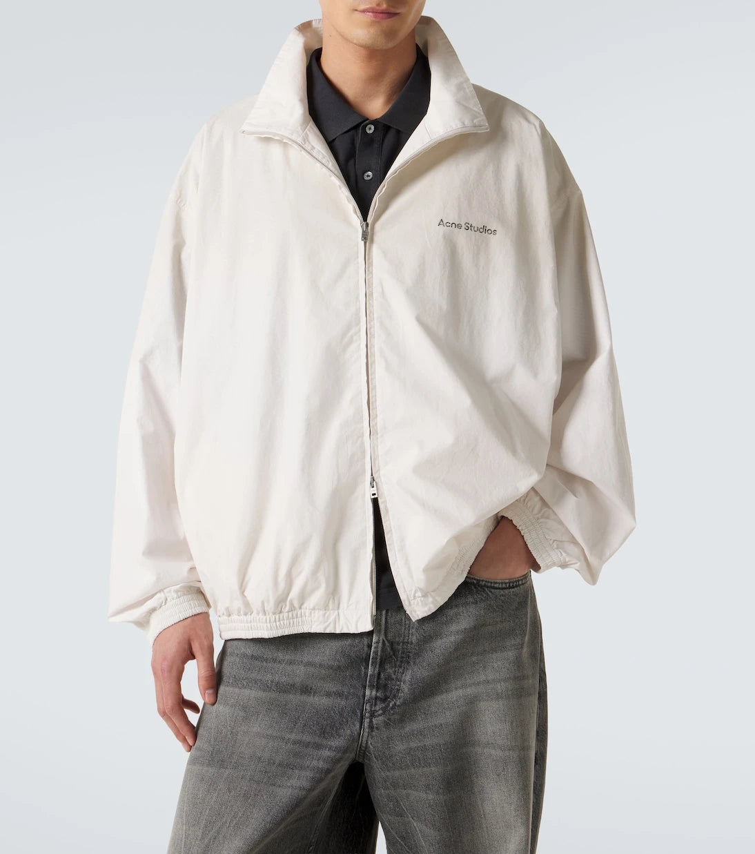 Acne Studios - Logo cotton poplin bomber jacket