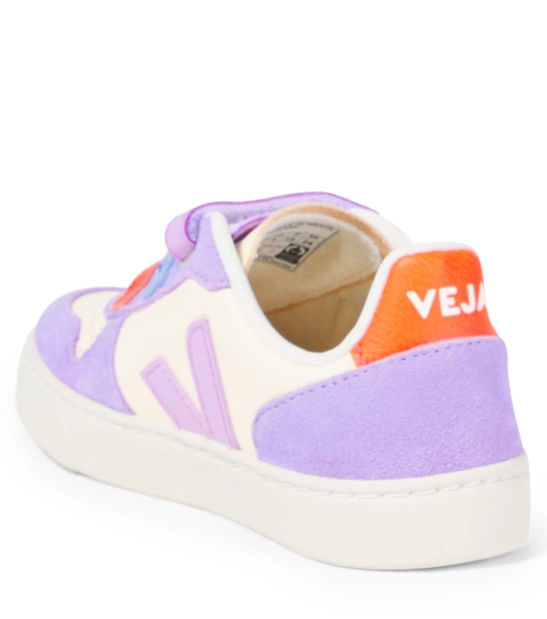 Veja Kids - V-10 suede-trimmed leather sneakers