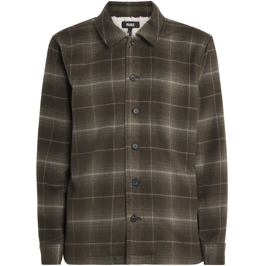 PAIGE Green Fleece-Lined Telford Overshirt