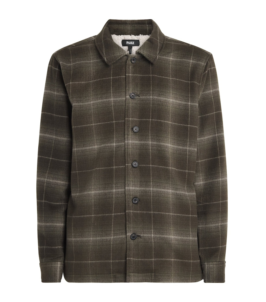 PAIGE Green Fleece-Lined Telford Overshirt