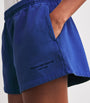 Blue Cotton Logo Shorts