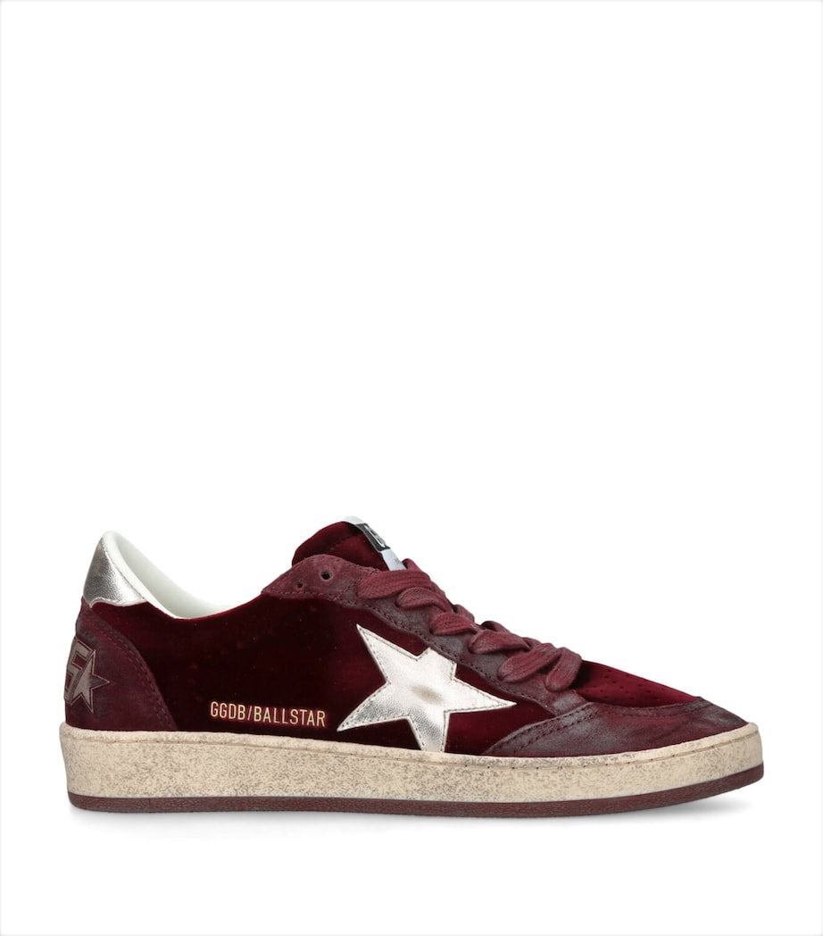 Golden Goose Red Suede Ball Star Sneakers