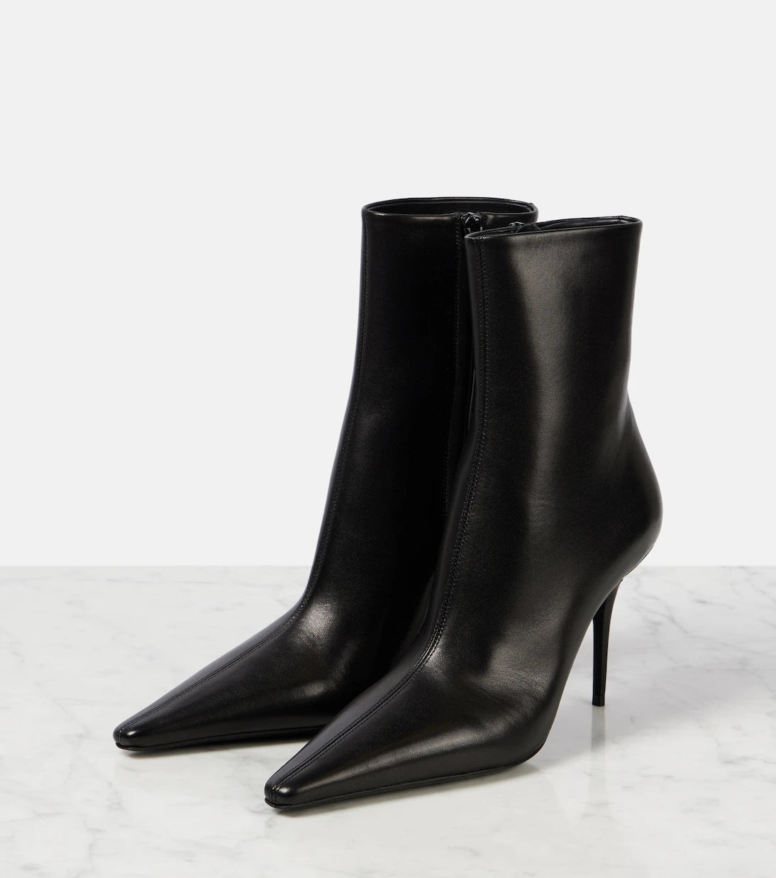 Saint Laurent - Ashley 90 leather booties