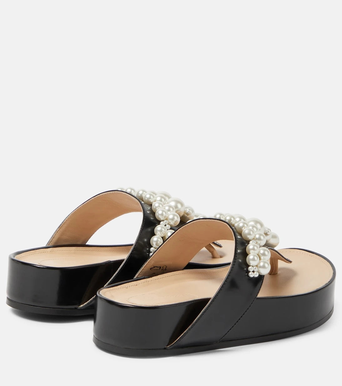 Simone Rocha - Embellished leather thong sandals