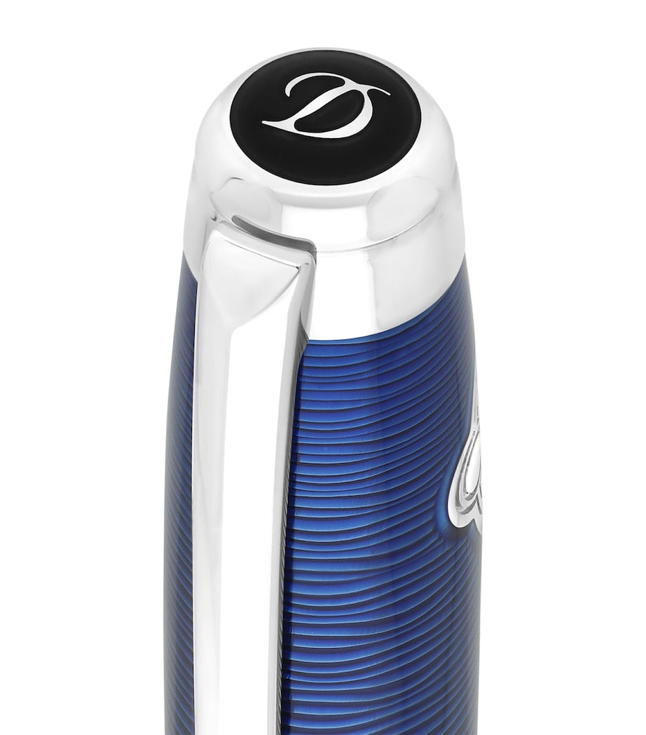 Gulf Stream Line D Eternity Rollerball Pen BLUE & PALLADIUM