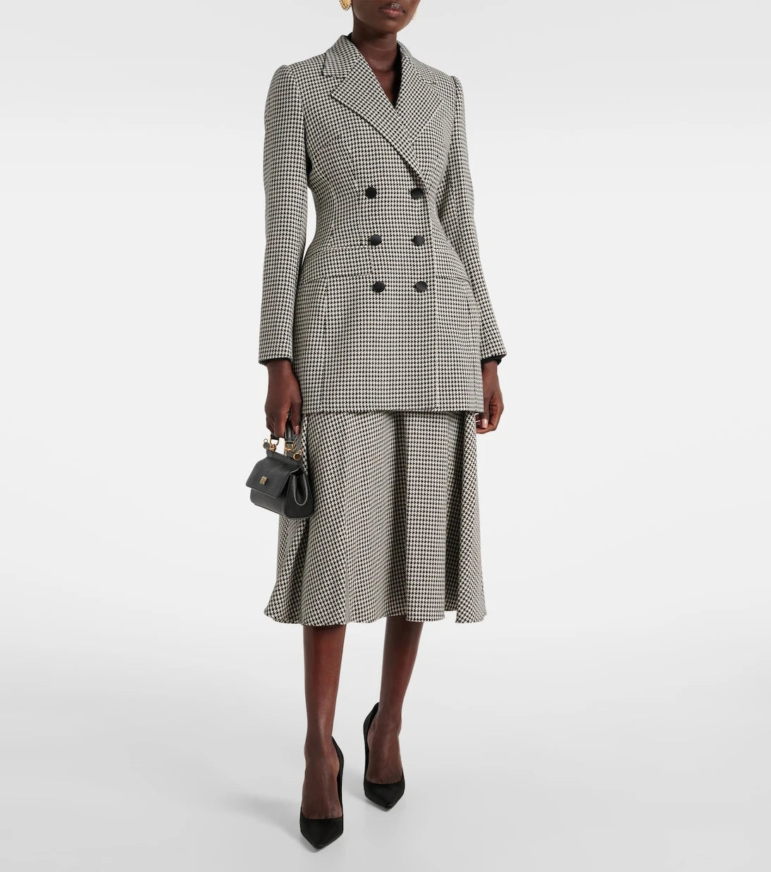 Dolce&Gabbana - Houndstooth wool-blend blazer