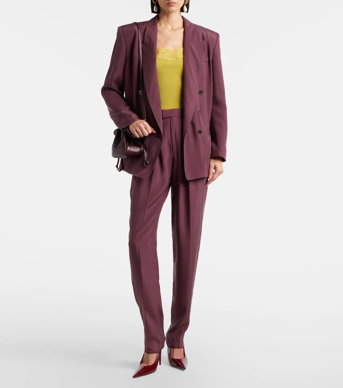 Saint Laurent - Double-breasted silk blazer