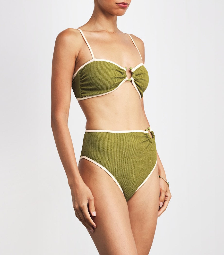 Johanna Ortiz Green Aquatic Days Bikini Top