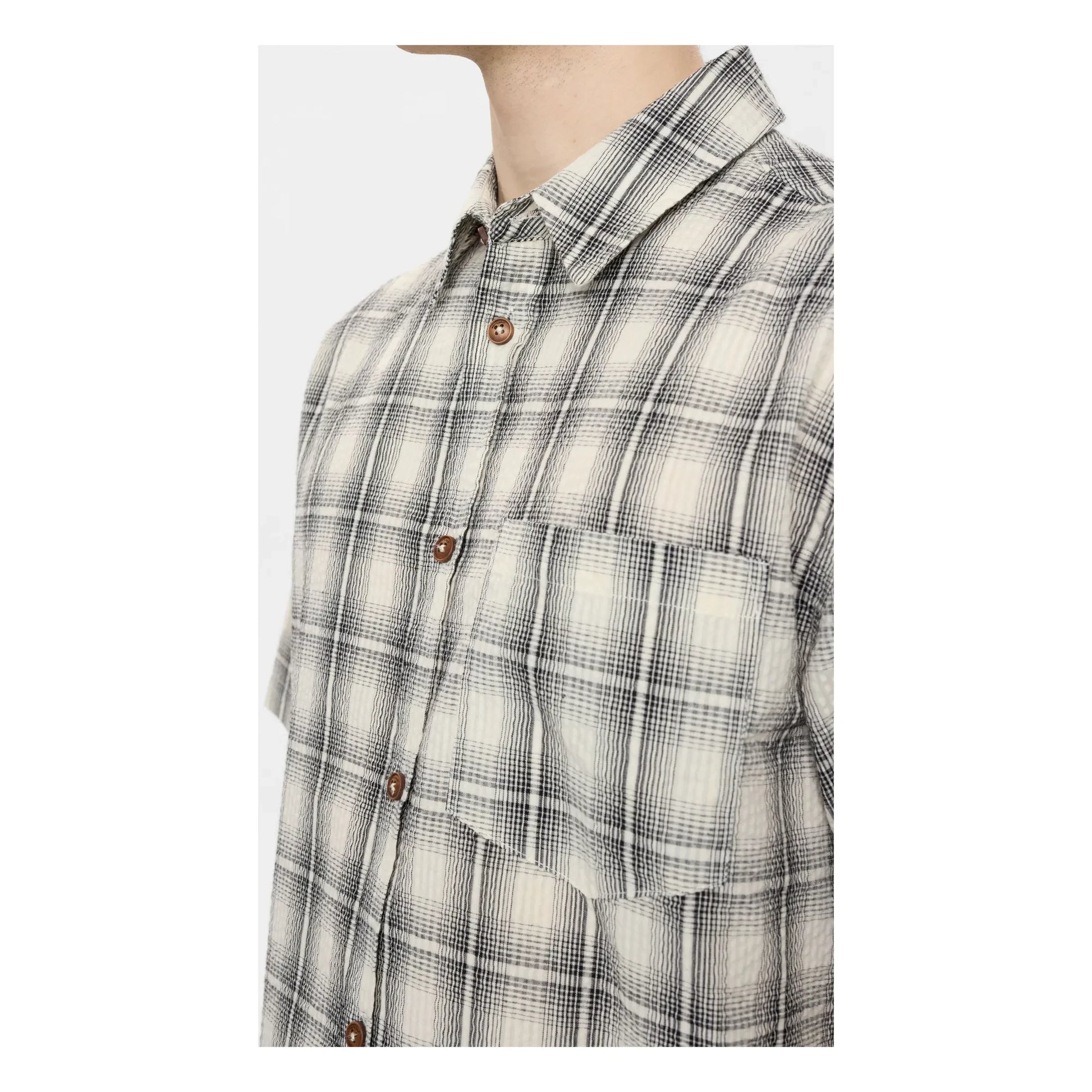 Anerkjendt - Akotto Checkered Shirt  | Grey