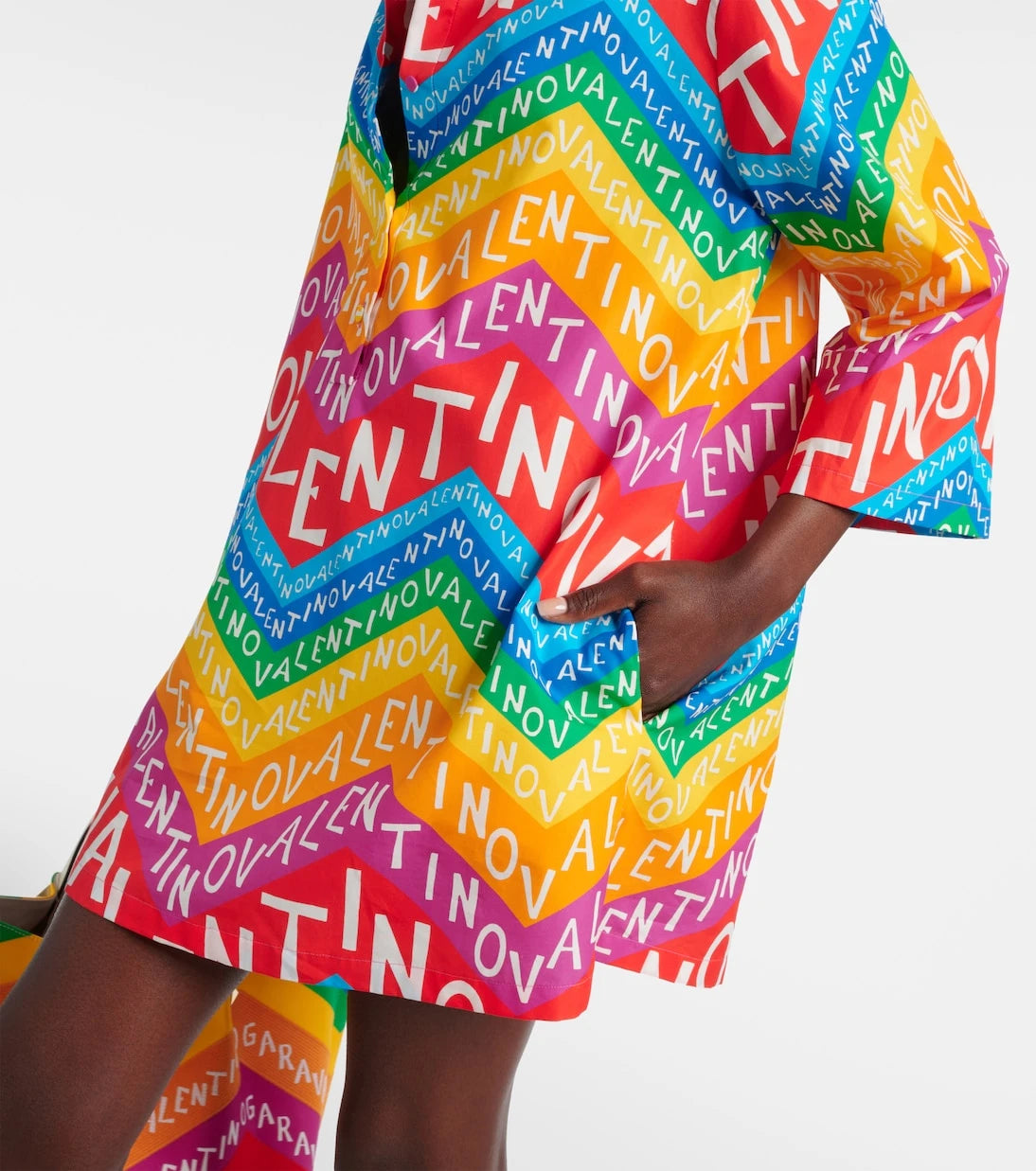 Valentino - Logo cotton shirt dress