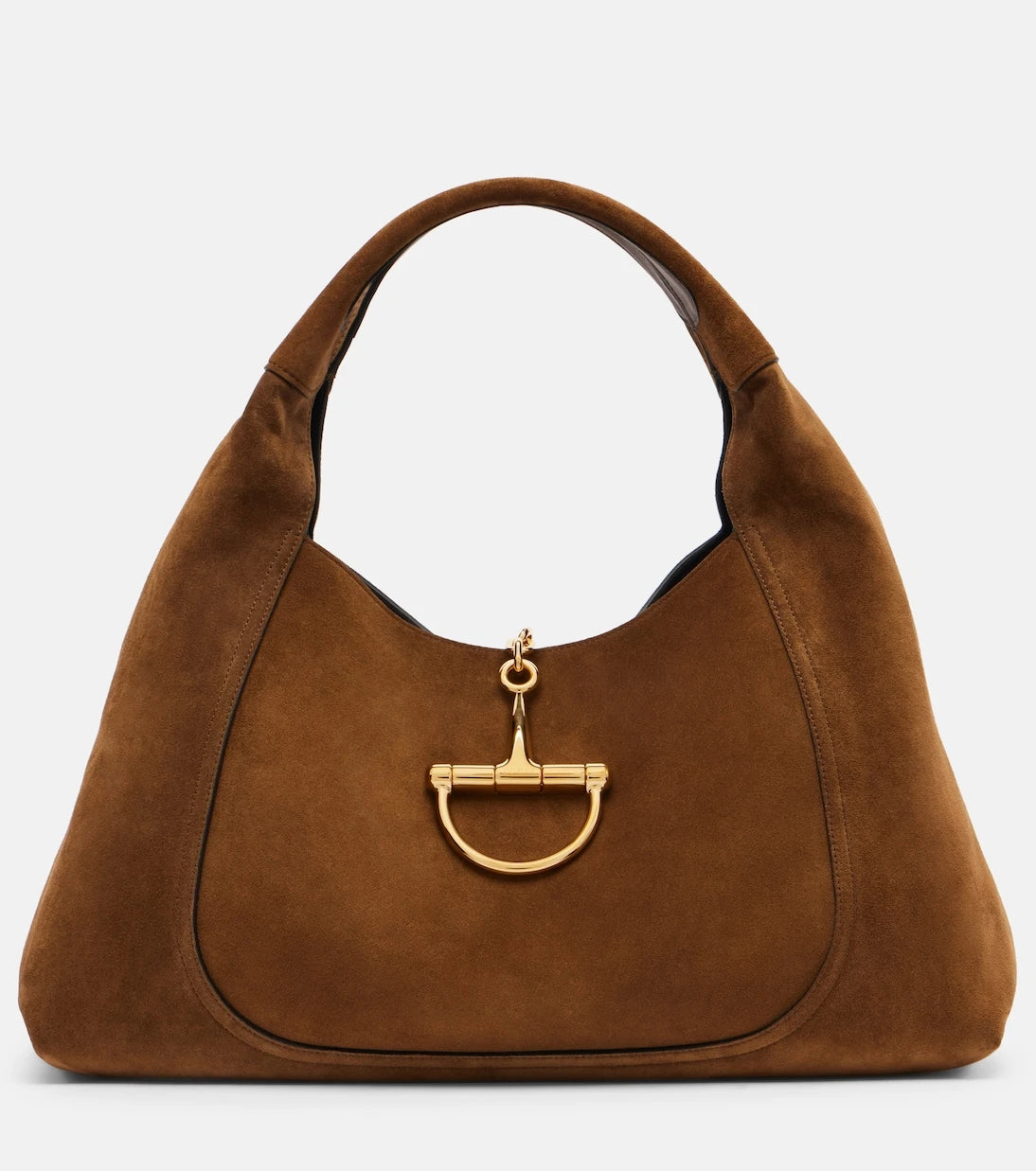 Gucci - Gucci Softbit Maxi süet omuz çantası