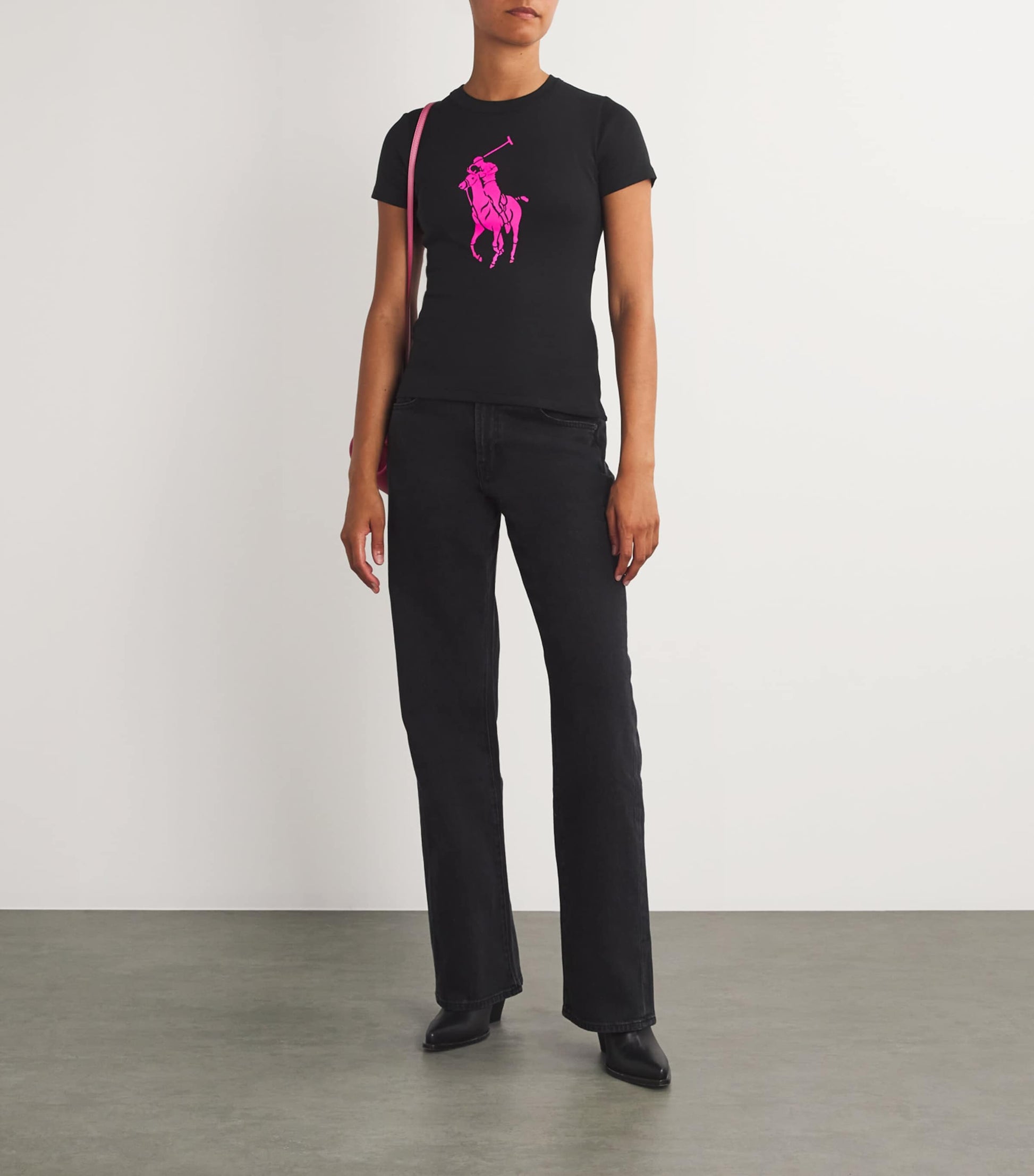 Polo Ralph Lauren Black Cotton Polo Pony T-Shirt