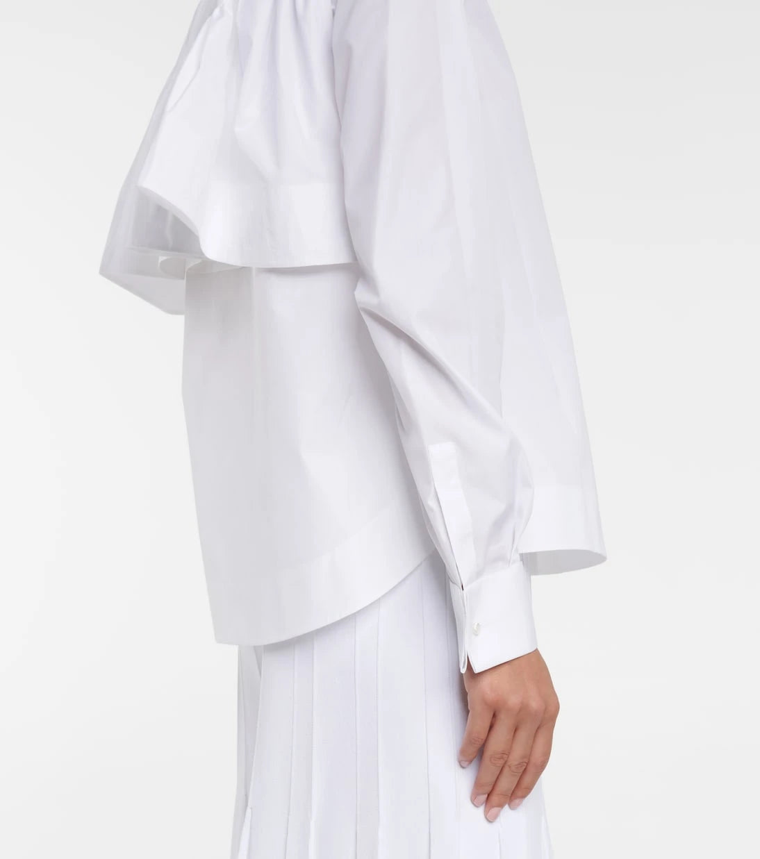 Alaïa - Cotton-blend poplin shirt