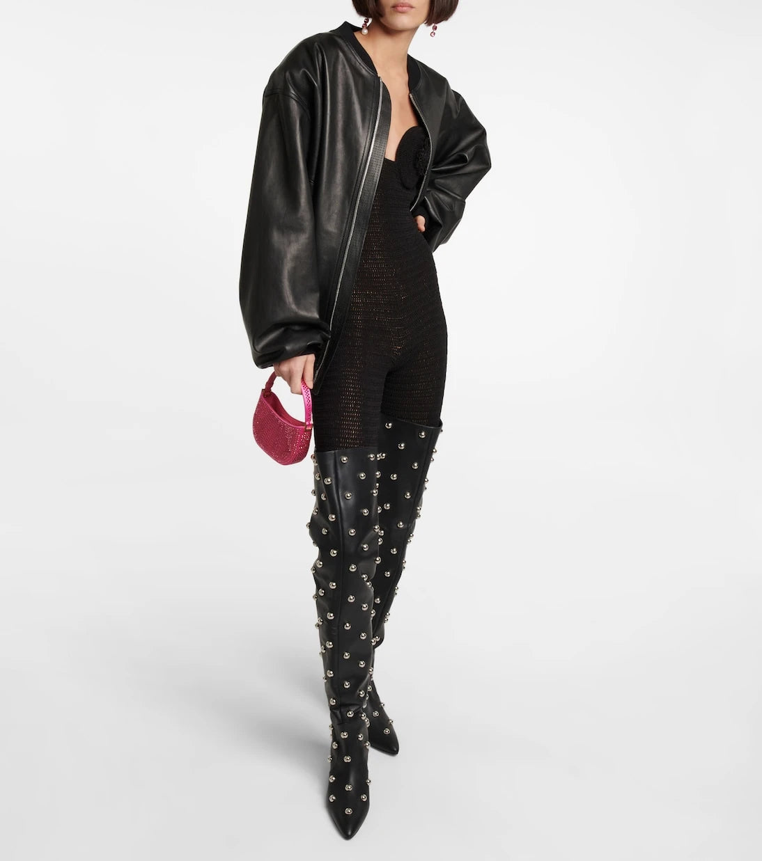 Magda Butrym - Embellished leather over the knee boots