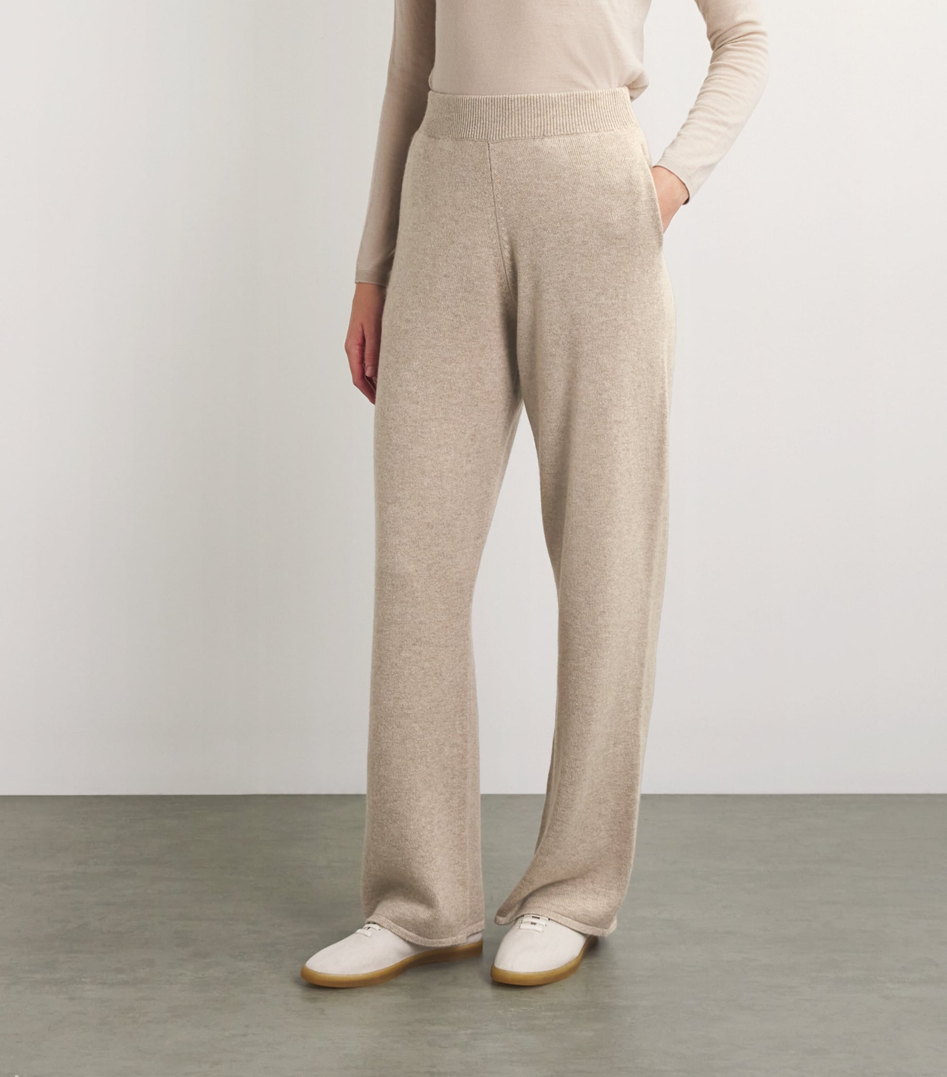 Cashmere Wide-Leg Sweatpants