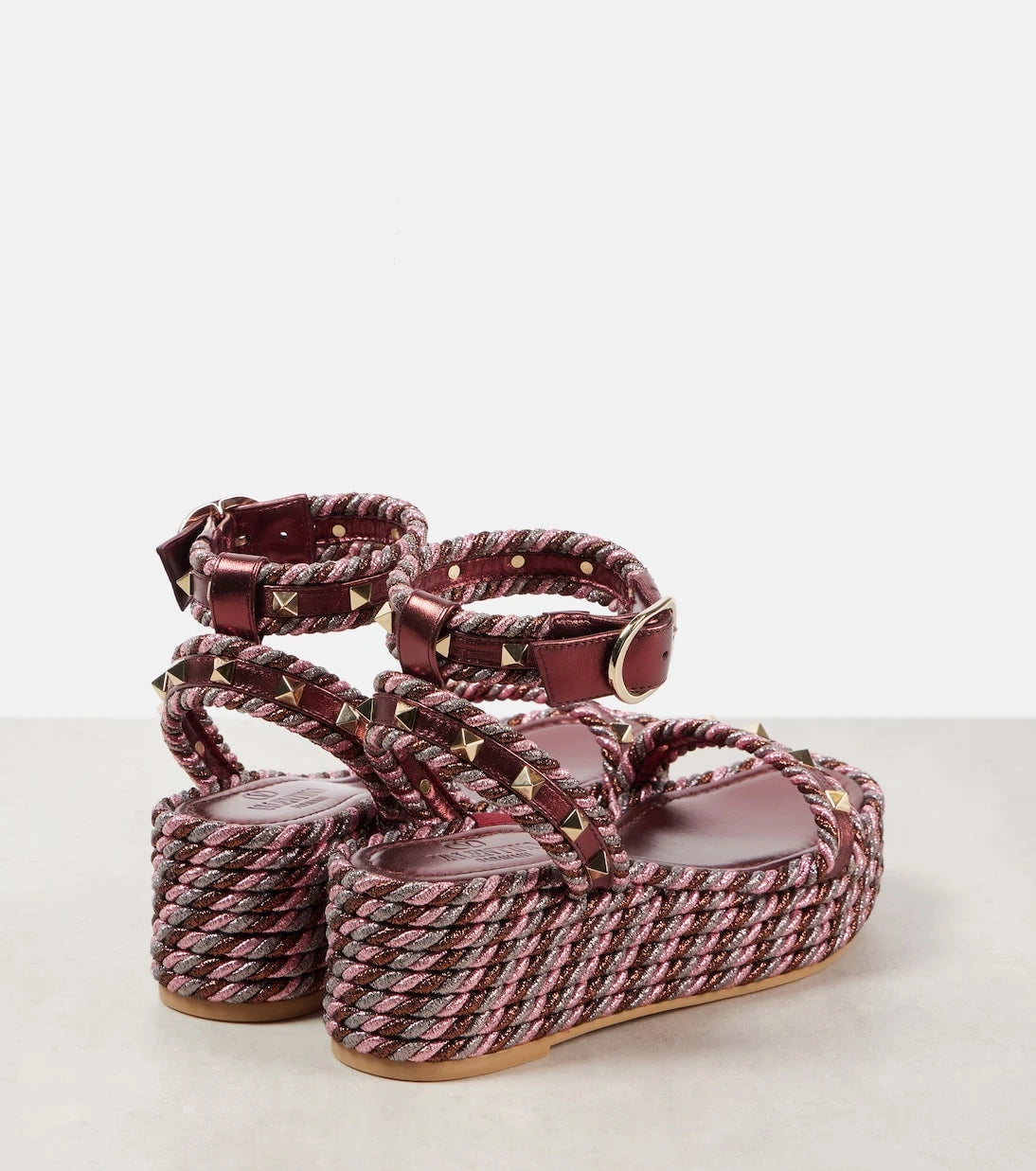 Valentino Garavani - Rockstud Torchon espadrille sandals