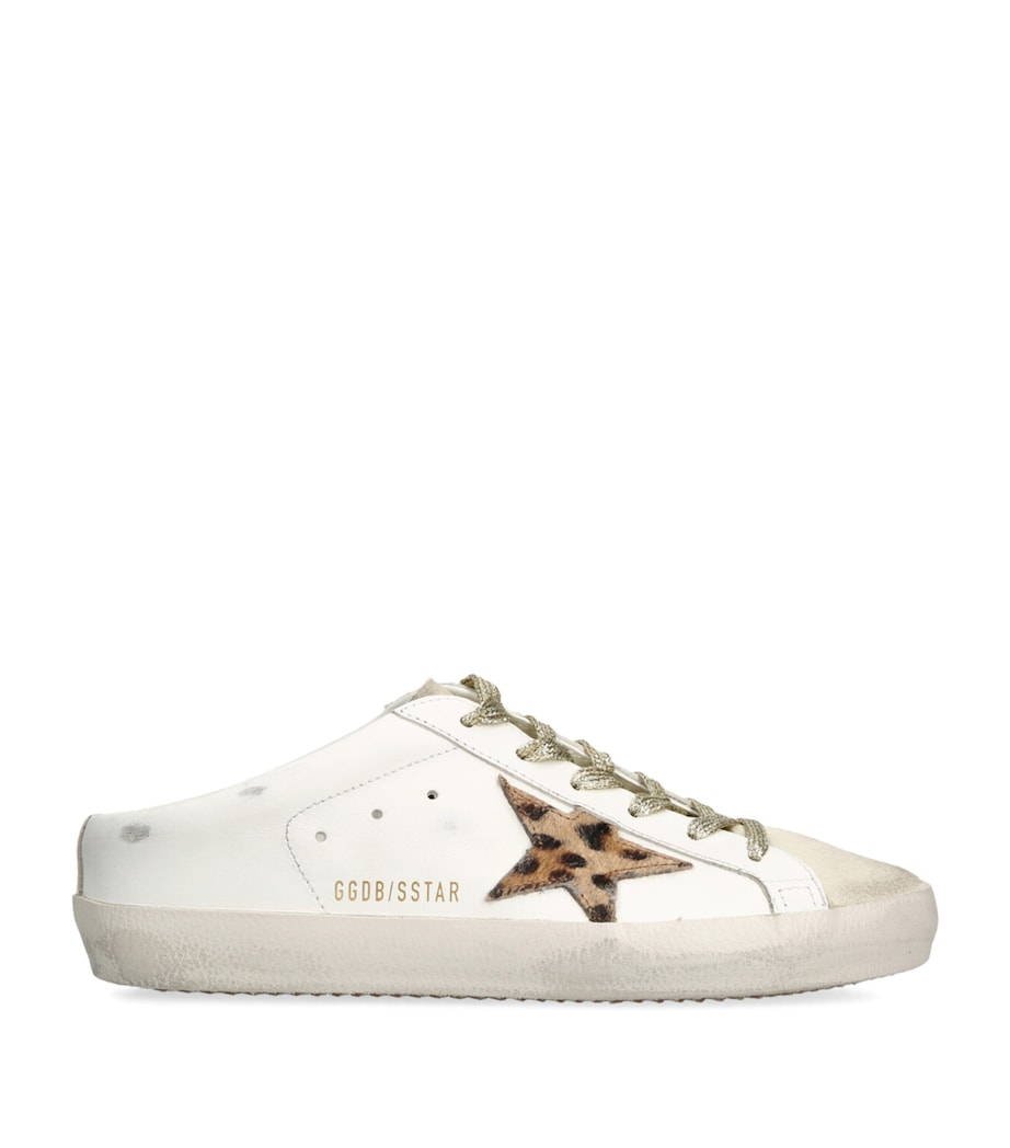 Golden Goose White Leather Super Star Sabot Low-Top Sneakers