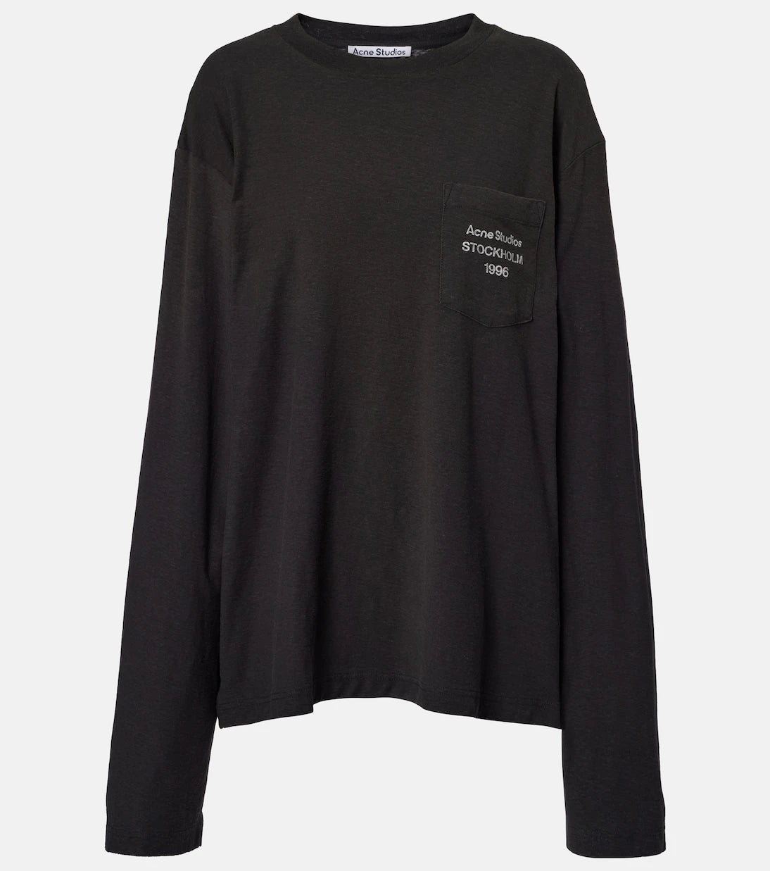 Acne Studios - Logo cotton and hemp jersey top