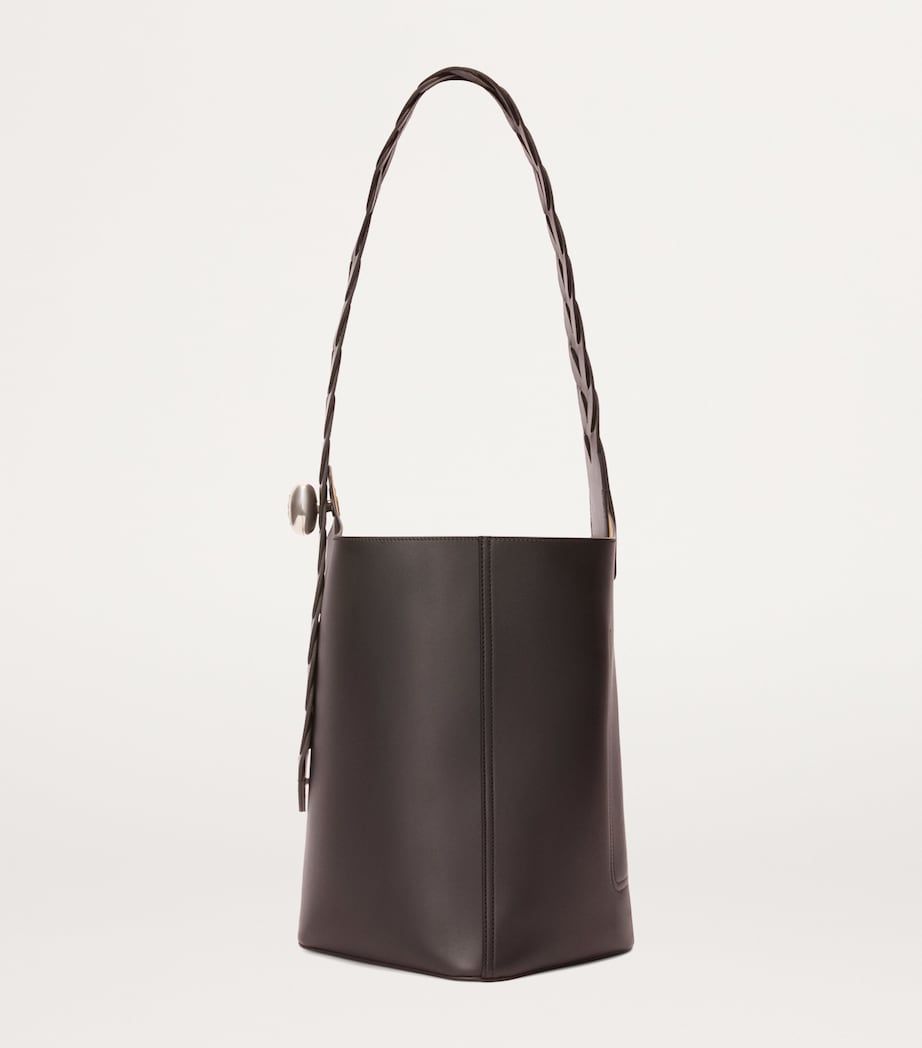 LOEWE Brown Large Pebble Bucket Bag