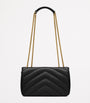 Saint Laurent Black Small Loulou Matelassé Shoulder Bag