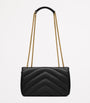 Saint Laurent Black Small Loulou Matelassé Shoulder Bag