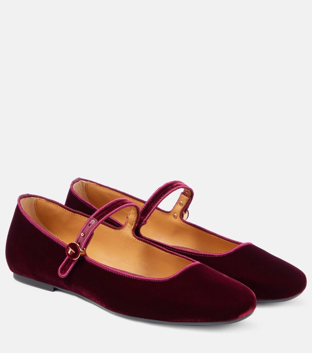 Tod's - Velvet Mary Jane flats
