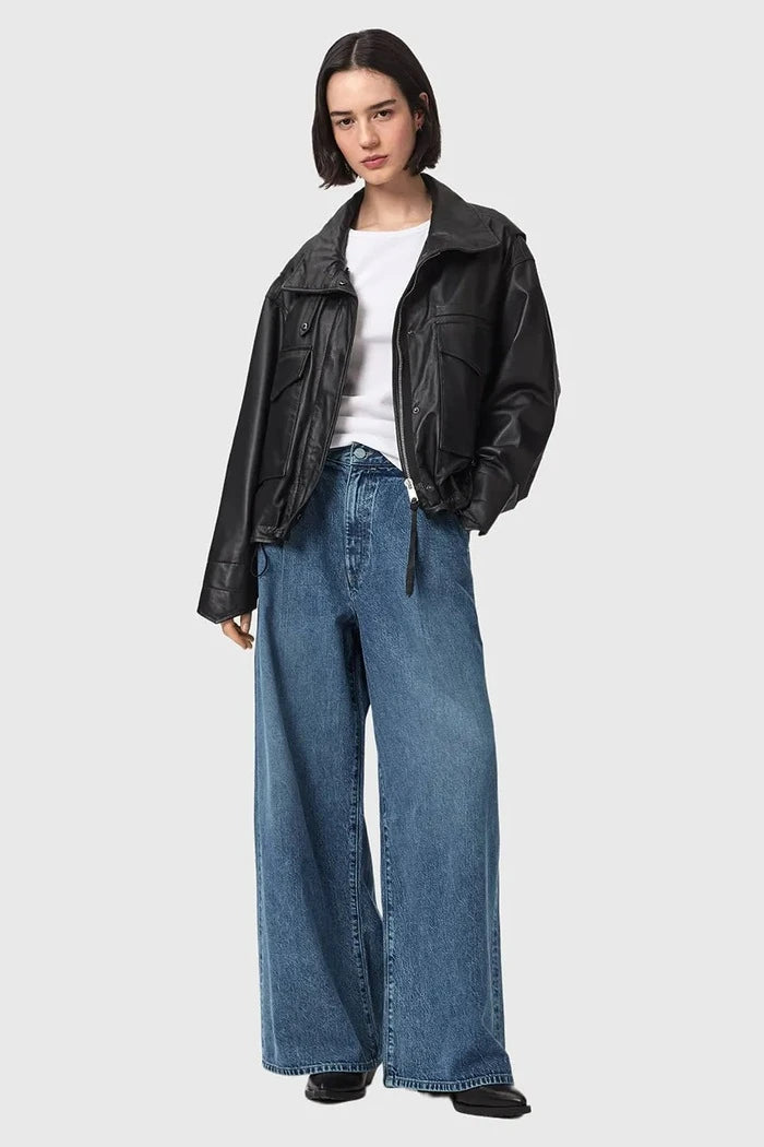 AllSaints дънки wide leg дамски HAZE