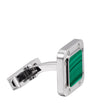 Sterling Silver and Malachite Santos de Cartier Cufflinks